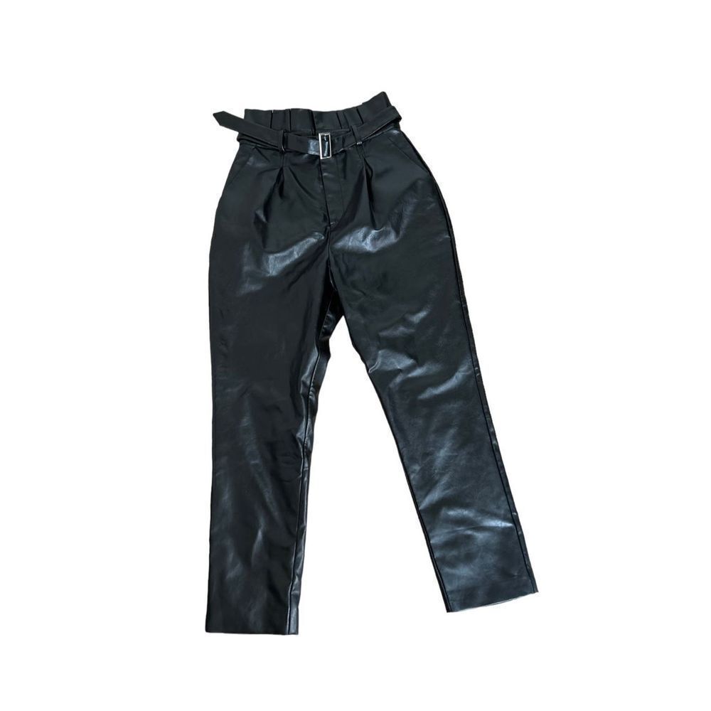 Majorelle Christopher Belted Paperbag Pants Womens Black Size Small
